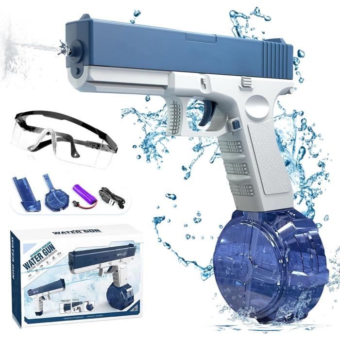 Pistolet à Eau Cochon Électrique Automatique pour Enfants, Pistolet à Jet à Lumière LED Rechargeable avec Pulvérisation Continue, Jeu d'Eau Estival Extérieur Pistolet à Eau Cochon Électrique Automatique pour Enfants, Pistolet à Jet à Lumière LED Rechargeable avec Pulvérisation Continue, Jeu d'Eau Estival Extérieur