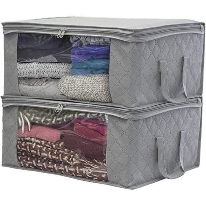 Lot De 4 De Rangement Pliables Pour Vêtements, Couvertures, Couettes