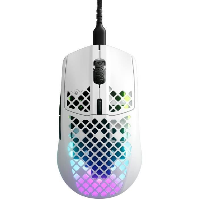 Souris gamer filaire ultra légère - STEELSERIES - AEROX 3 (2022) EDITION SNOW - Blanc