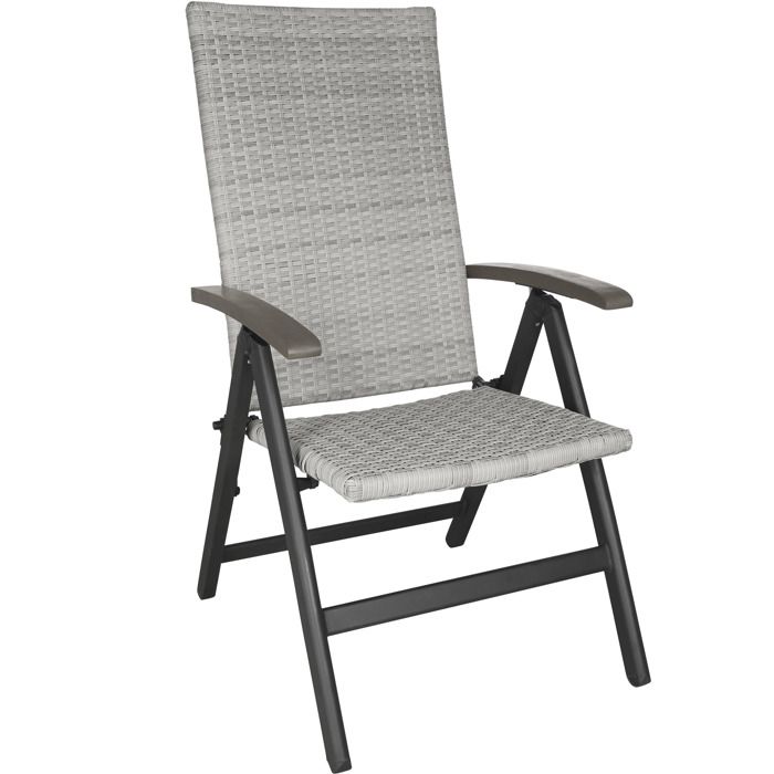 fauteuil de jardin pliable melbourne gris clair cdiscount jardin