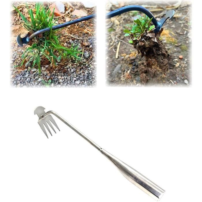 Outil De Désherbage Manuel Multifonction Perfk – Arrache Mauvaises Herbes Profondes, Repiquage Jardin, Fer Robuste 34 Cm