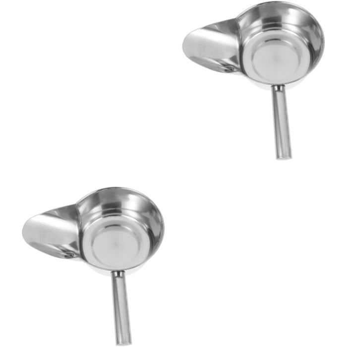 2pcs Pelle à Glace Plate, Acier Inoxydable Cuillère à Glace Robuste avec Manche Antidérapant pour Servir des Desserts Durs Ou Crémeux