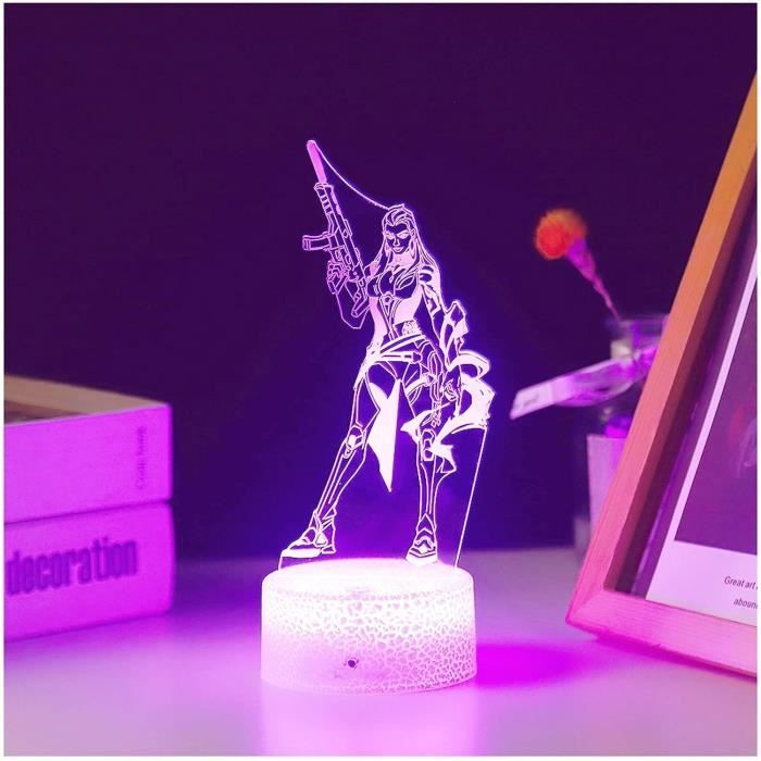 LED Genshin Impact Veilleuse 3D Illusion Lampe Jeu Chaud Cadeau Pour