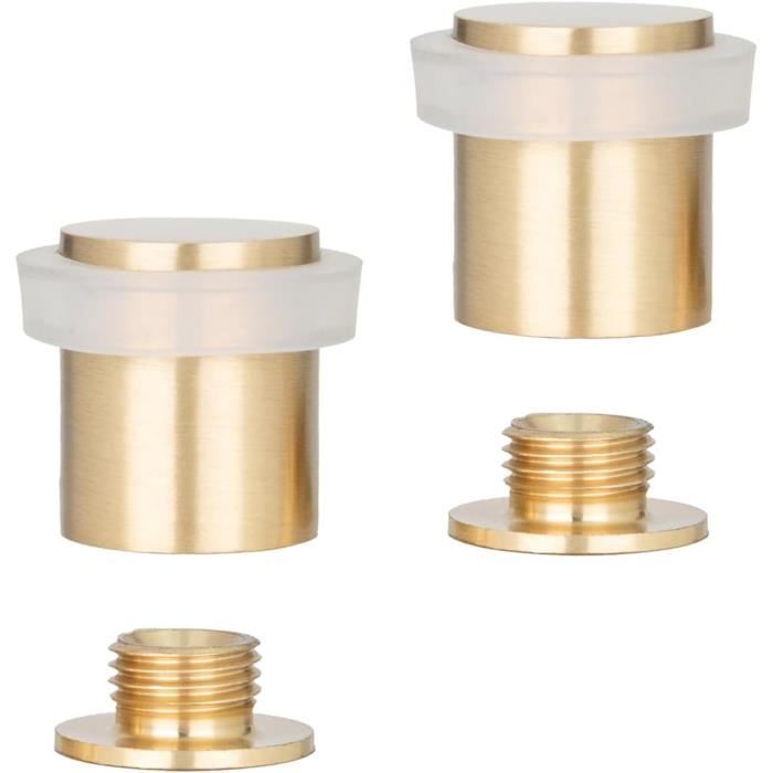 Lot De 2 Butées De Porte Ronde En Caoutchouc Blanc | Poignée De Porte