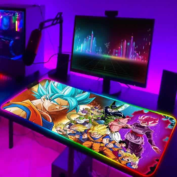 Tapis De Souris Gamer LED RGB Extra Large 90x40 Cm - Surface Douce, Base Caoutchouc Antidérapante