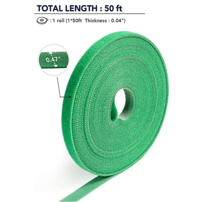 200 Attaches Plantes Réglables 17.5cm - Support Jardin Tomates Rosiers | Vert Réutilisable