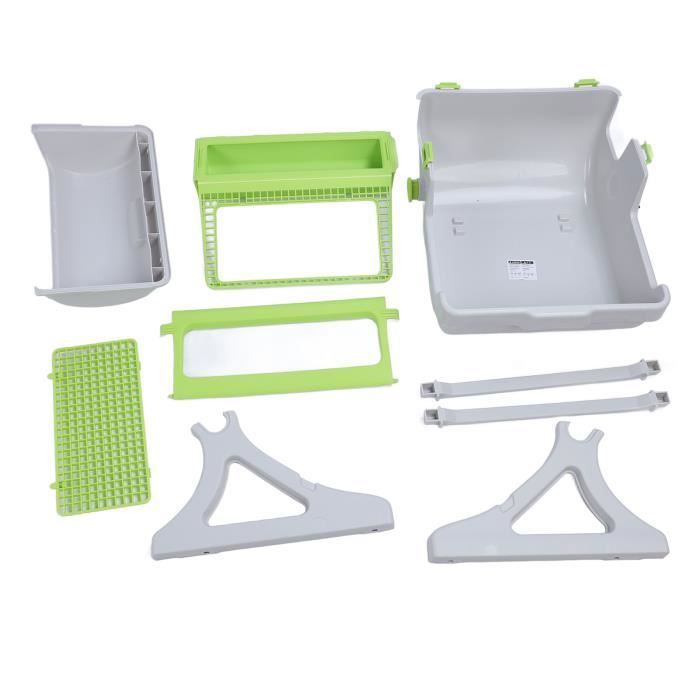 Meilleurs prix pour Bac à litière pour chat - Vvikizy - Autonettoyant - Vert - Grand - Montage facile