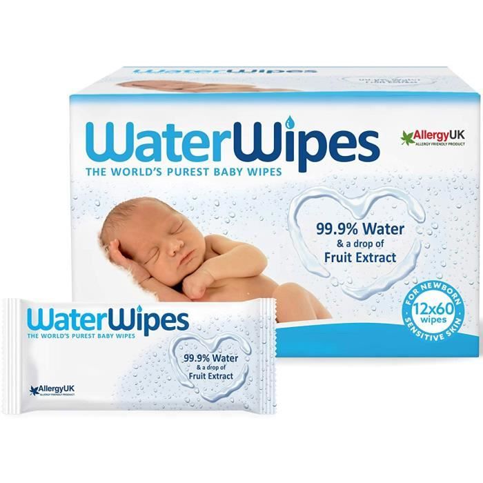 Waterwipes Lingettes Bebe Peaux Sensibles Lot De 12 X 60 Cdiscount Au Quotidien