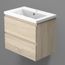 Meuble Sous Vasque De Salle De Bain Suspendu 60 Cm Couleur Bois