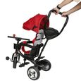 Chariot Bébé Poussette Évolutive Poussette de Vélo pour Bébé Multiple pour Enfants 8 mois- 5 ans Rouge-1