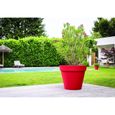 EDA PLASTIQUE Pot de fleurs Toscane - 170 L - Rouge rubis-1