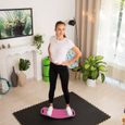 Planche d'équilibre Twist Board Balance Board RELAXDAYS - Entraînement fitness muscles abdos jambes - Noir-1