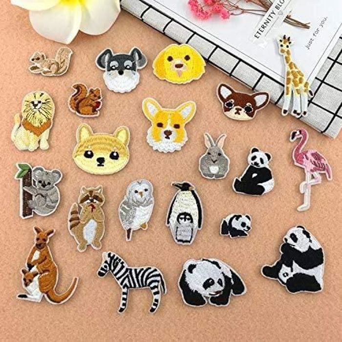 PE4976CT -Patchs Brodés De Dessin Animé Ondulé Sur Vêtements,Badges Appliqués Pour L'extérieur