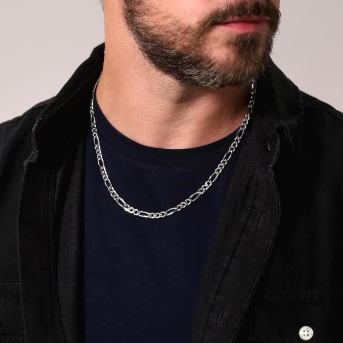 Chaîne En Argent Pour Le Cou - Modèle Classique, Sans Marque - Réf. 325
