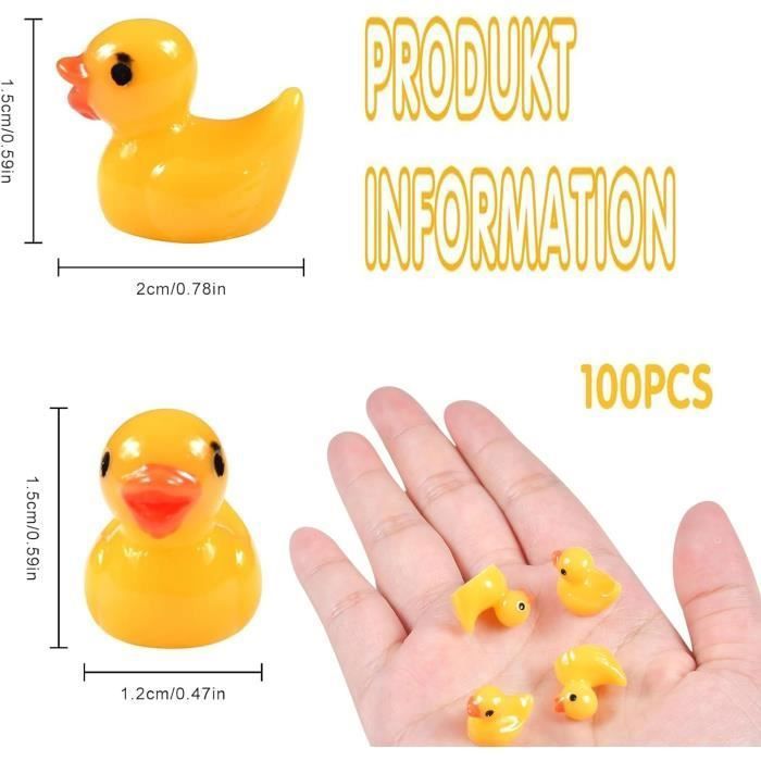 Figurines - ZISONIX - Mini canards en résine - Multicolores - 1,5 x 1,7 cm - Maison