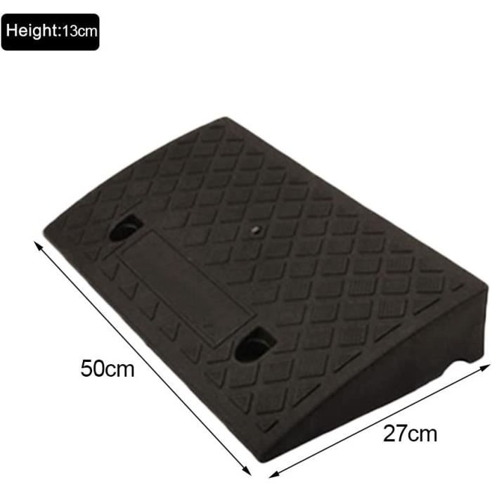 Rampe De Trottoir En Caoutchouc - 2 Pièces, 50x32x10 Cm, Charge 2 Tonnes, Antidérapante