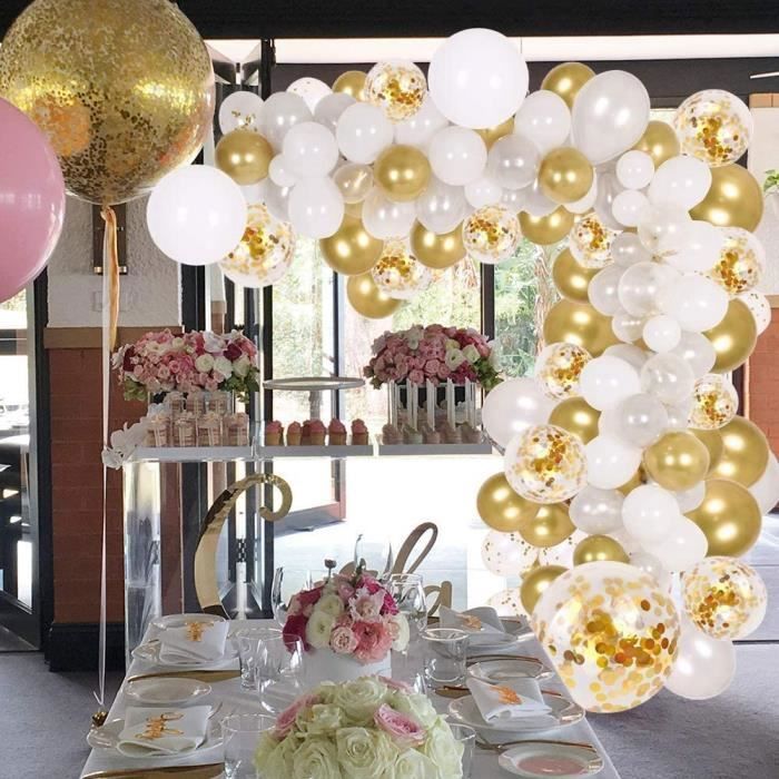 Arche Métallique Ronde Dorée Pour Décoration événement - Diamètre 1,7 M, Support Pour Ballons, Fleurs, Guirlandes