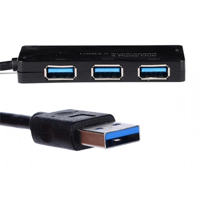 Hub USB 3.0 vers 4 Ports USB Data Hub Multiport avec Port Alimentation  Externe 5V 2,4A Indicateur LED Compatible avec PC PS5 [166] - Cdiscount  Informatique