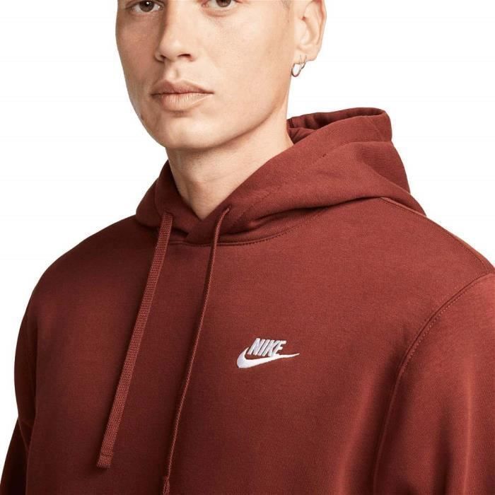 Sweat à Capuche Homme NIKE Club Fleece Marron BV2654-217 Manches