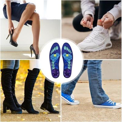 LAJUP Lot Semelles Magnétiques Acupression - Soulagement Pieds Douloureux, Massage & Minceur, Découpables