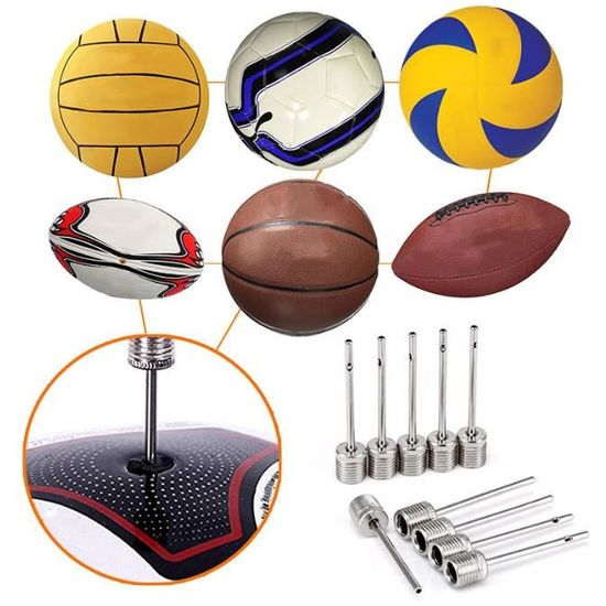 Aiguille de gonflage de ballon, 10/20 pièces, accessoires, aiguille de  gonfleur de basket-Ball, en acier inoxydable, buse de valve de gonflage de  ballon - AliExpress