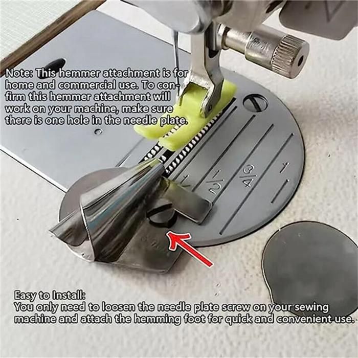 Pied De Biche Pour Ourlet Roulé Bouclé 13 Mm - Taille 4/8 Pouces - Compatible Machine à Coudre