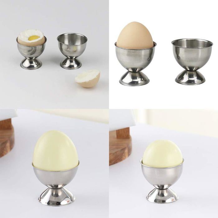 Lot 2 Coquetiers Pâques Verre Vert Clair – Forme Œuf, Pour Œufs à La Coque, Déco Printemps & Brunch