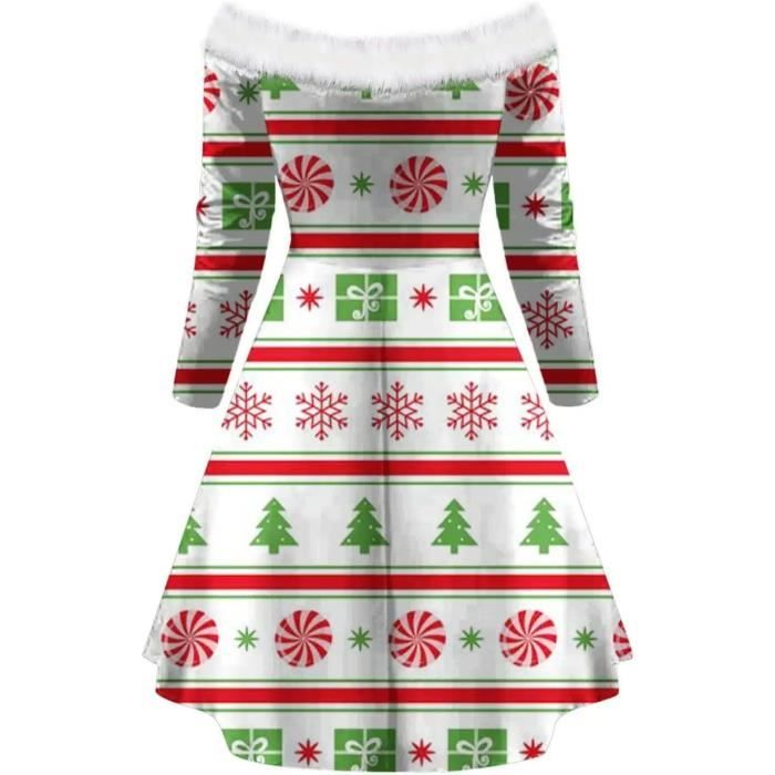 Robe de Noel pour Femmes Aquilain Robe Vintage a Manches Longues Elegante et Charmante Aquilain Cdiscount Pret a Porter