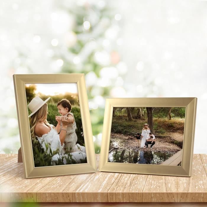 Lot De 2 Cadres Photo En Verre 13x18cm - PETAFLOP - À Poser - Transparent - Neuf