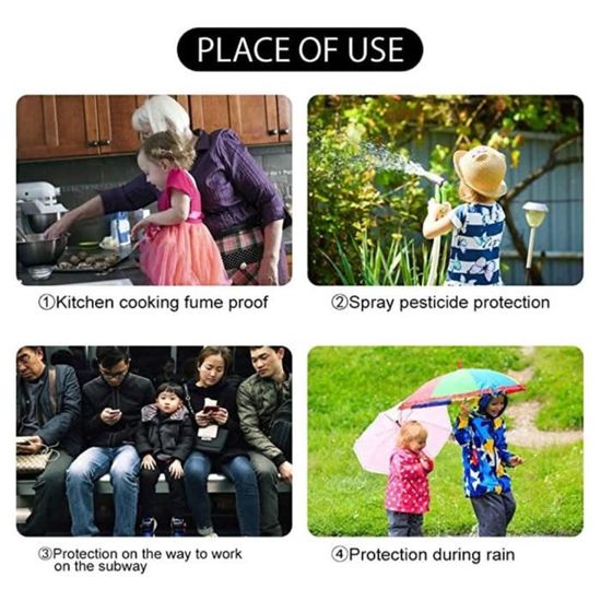 Sykooria Chapeau de P/êcheur de Protection Enfant Anti UV Anti-Poussi/ère avec Visi/ère Transparente Non Amovible
