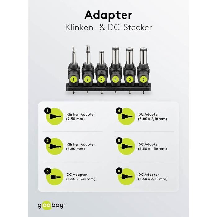 Bloc D'alimentation Universel 3 V-24 V 72 W 100-240 V AC/DC