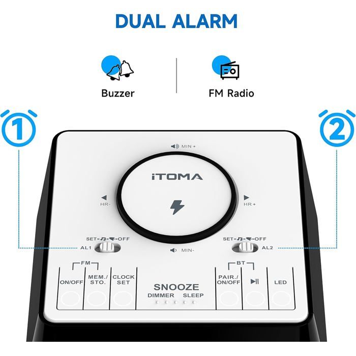 Comparer Les Prix : Philips Audio R7705/10 Radio-Réveil Avec Chargement Sans Fil Qi Pour