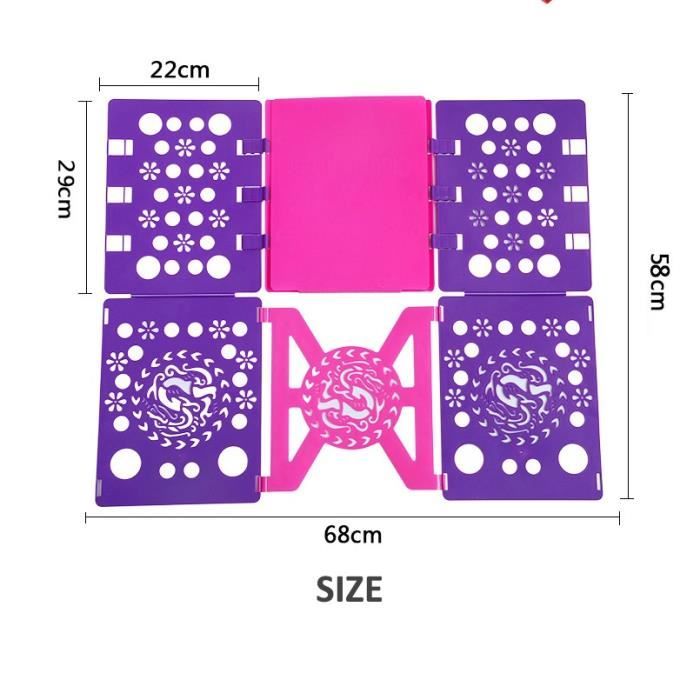 Planche à Plier Le Linge - Plieur De Vêtements Enfant Adulte Chemise T-Shirt 57 X 70 Cm