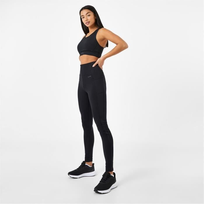 Legging de sport Femme USA Pro Taille haute opaque Respirant Noir Noir Cdiscount Sport