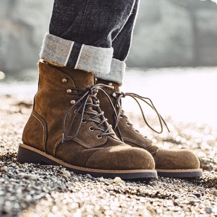 CRAZE Outillage bottines automne loisirs hommes chaussures daim