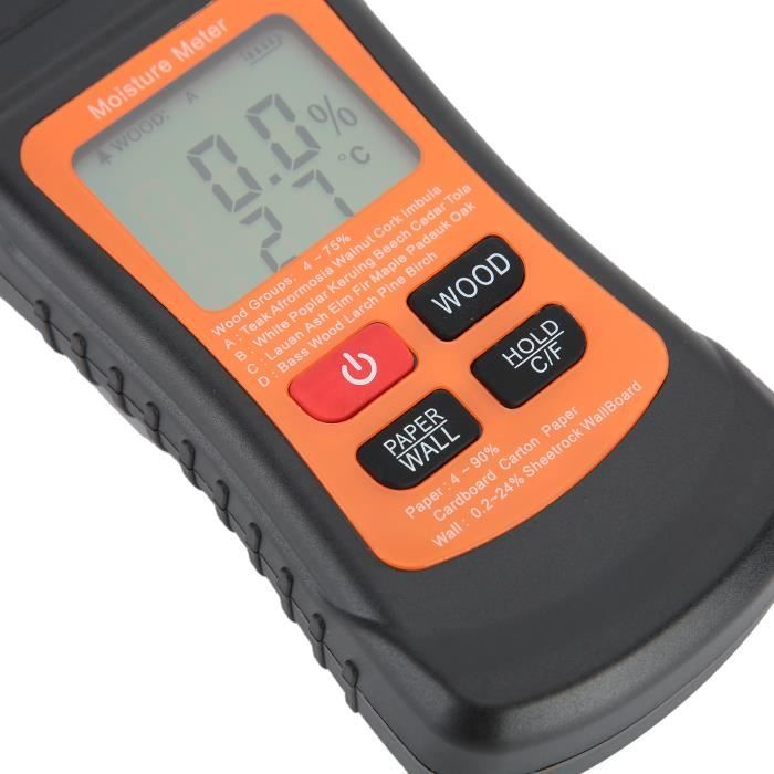 Humidimètre numérique 3-en-1 pour bois de chauffage, analyseur de teneur en  eau pour bois