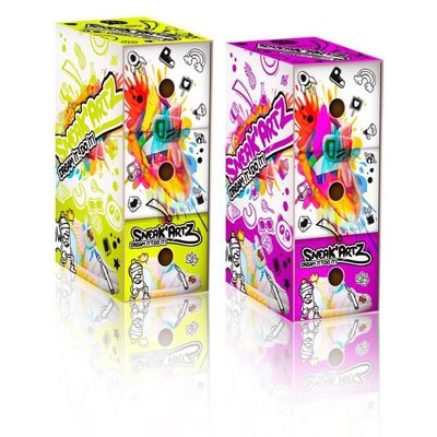 Splash Toys Sneak'Artz Coffret Créatif – Personnalise Ta Basket Blanche 10 Cm Avec Feutres, Charms Et Stickers – Dès 5 Ans – Modèle Tendances