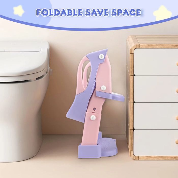 Réducteur Toilette Enfant 3 En 1 Avec Marche - Hauteur Réglable, Antidérapant, Pot Amovible - Apprentissage Propreté Jusqu'à 7 Ans
