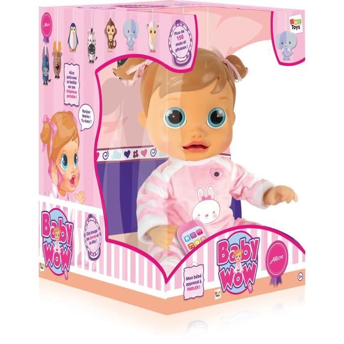 Poup e interactive Baby Wow Alice de IMC TOYS pour fille partir