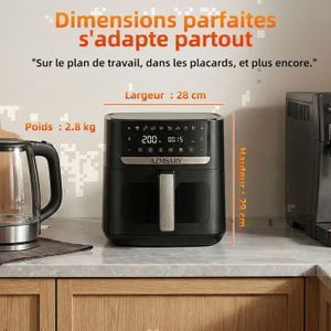 Grande Friteuse à Air Chaud 8,5L 1785W – Écran LED, 9 Modes, Fenêtre – Neuve