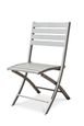 Chaise de jardin pliante en aluminium gris-0