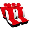 Lupex Shop Housses de siège auto compatibles pour 500 Rouge Blanche-0