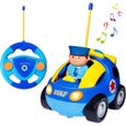 Voiture Télécommandée RC Camion de Police/Course Jouet - Bleu - Pour Enfants de 3 Ans et Plus-0