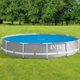 Bâche à bulles INTEX pour piscine hors sol ronde, diamètre 366 cm - Couverture de piscine solaire-0