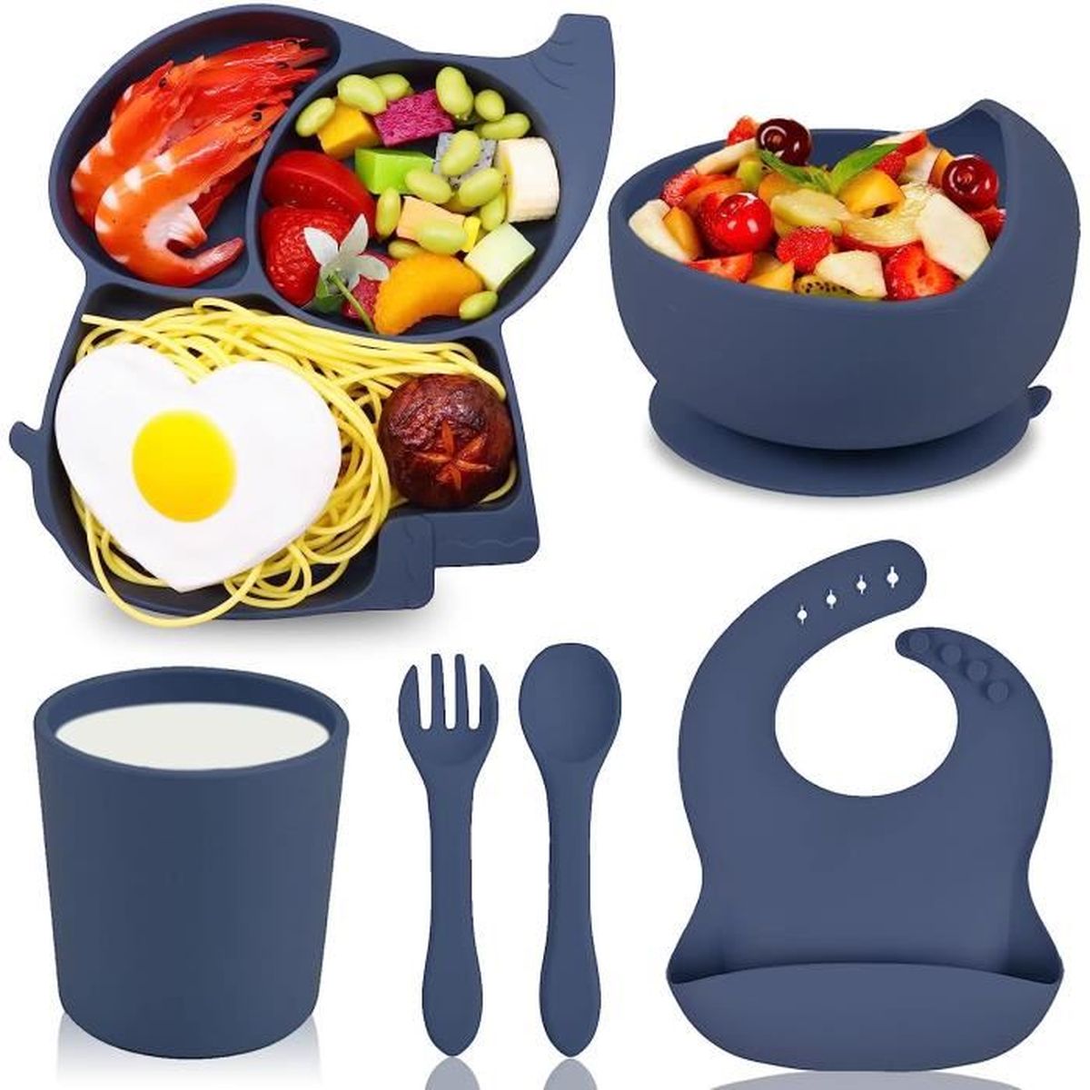 Autre Accessoire Repas Bébé Bblüv Assiette Anti-dégât Et Cuillère En