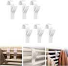 BRAND Crochets Porte-Serviette - Pack de 6 - Blanc - Contemporain - Accessoires de salle de bain