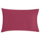 HOLLYWHEELS Taie d'oreiller - P'tit Basile - 40x60 cm - 100% Coton Bio - Lie de vin - Tissage 57 fils/cm²