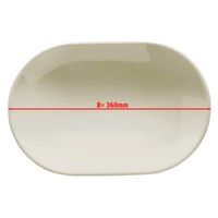 Set assiettes GGMGASTRO Assiette ovale en Porcelaine Beige - 24 pièces