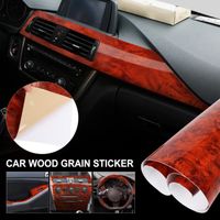 Autocollant DIY grain de bois durable et résistant pour intérieur et extérieur de voiture et moto 100* 40cm