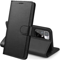 Coque pour Xiaomi REDMI 10 4G - Portefeuille Noir Rabat Clapet Aimanté Rangement Cartes Phonillico®